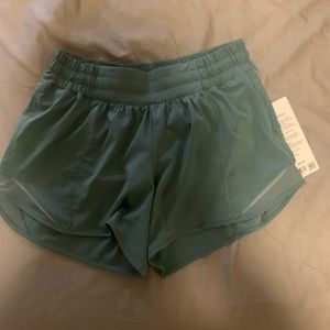 Lululemon hotty hot short long/tall 4” teal